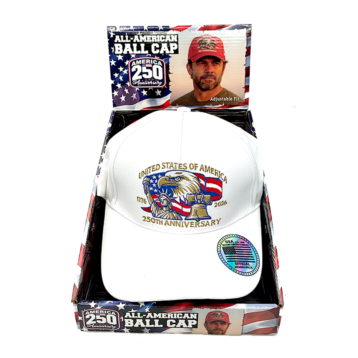 USA 250th Anniversary Patriot Baseball Caps