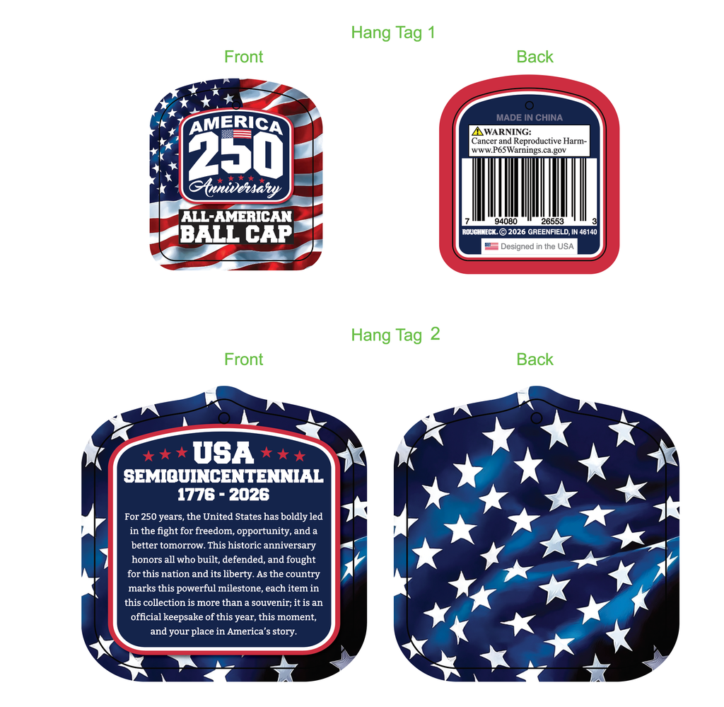 USA 250th Anniversary Patriot Baseball Caps