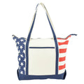 USA Flag Tote Bag With Zipper