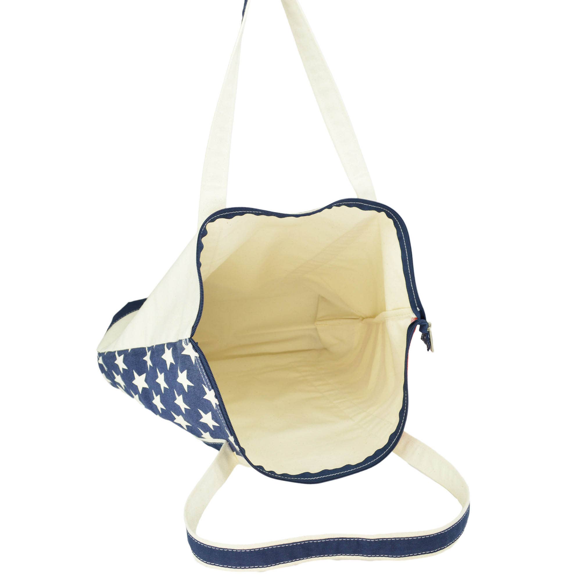 USA Flag Tote Bag With Zipper