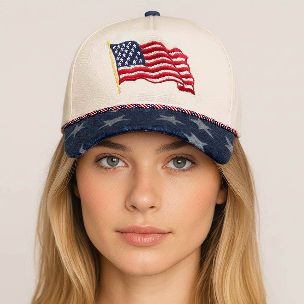 USA Flag Hat 250th Denim Dark