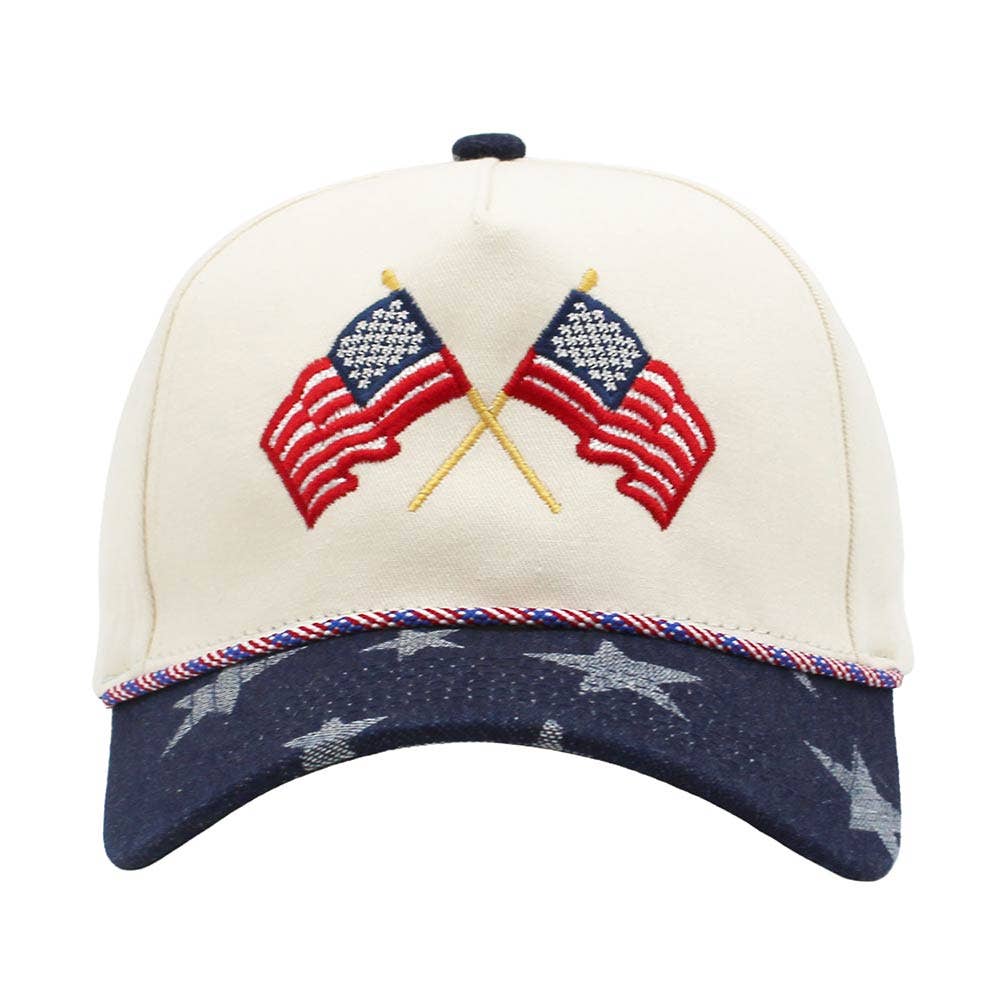 USA Flag Hat 250th Demin Light