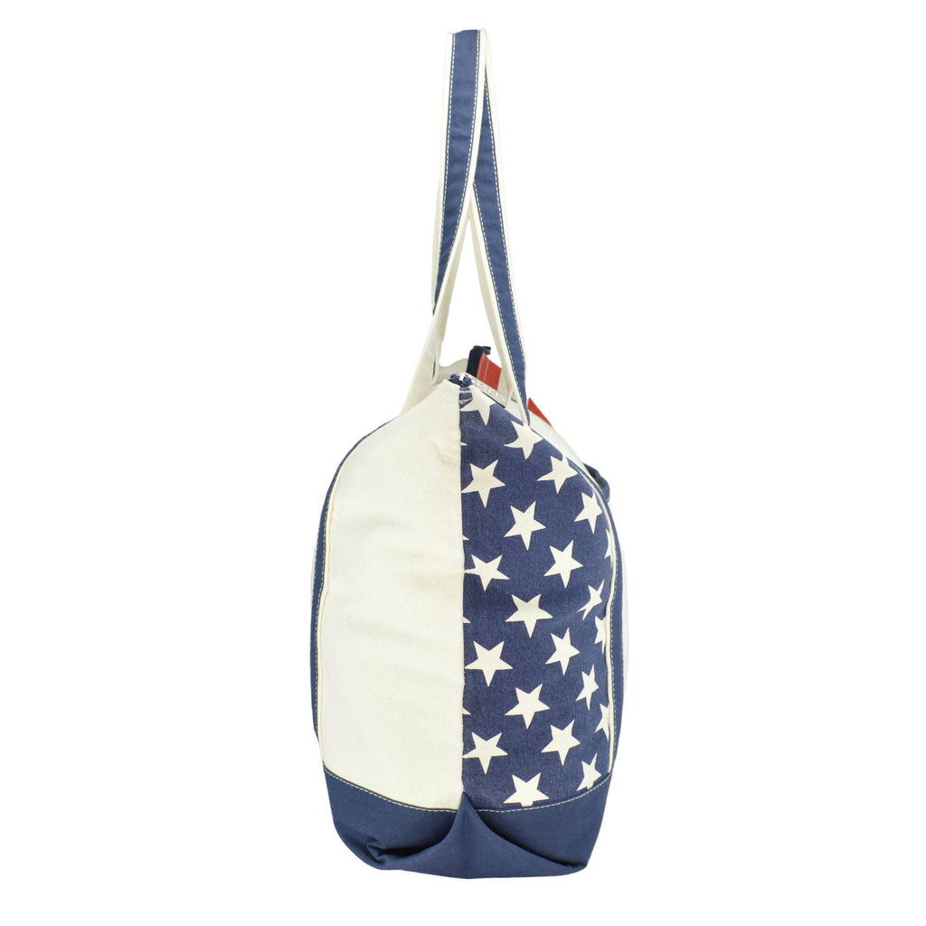 USA Flag Tote Bag With Zipper