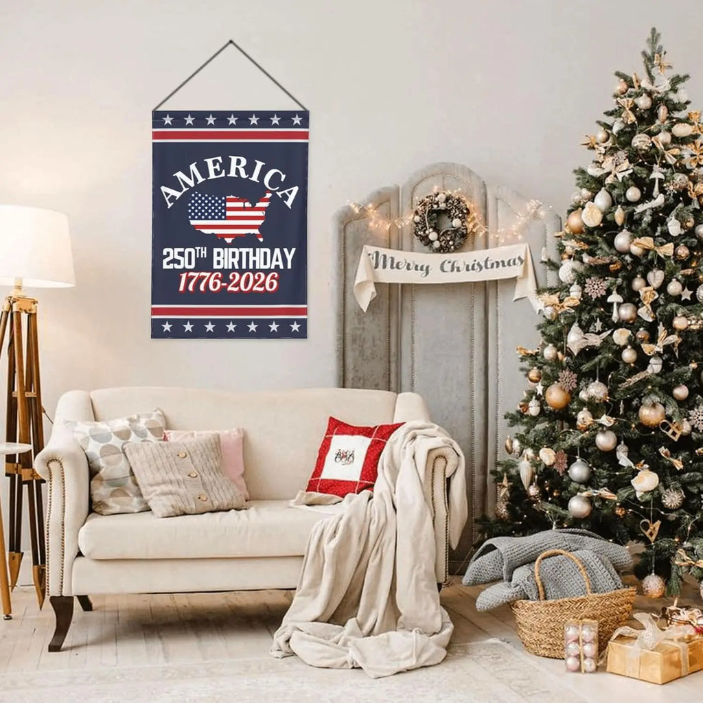America 250th Birthday Garden Flag