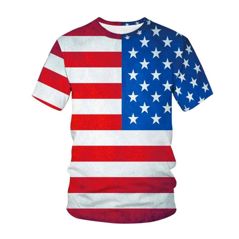 USA American Flag T-Shirts 3D Print