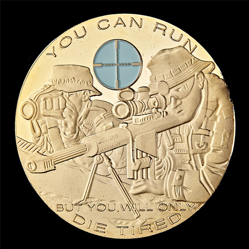 USA Skull Sniper USA Gold Coin Collectible