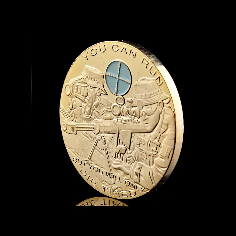 USA Skull Sniper USA Gold Coin Collectible