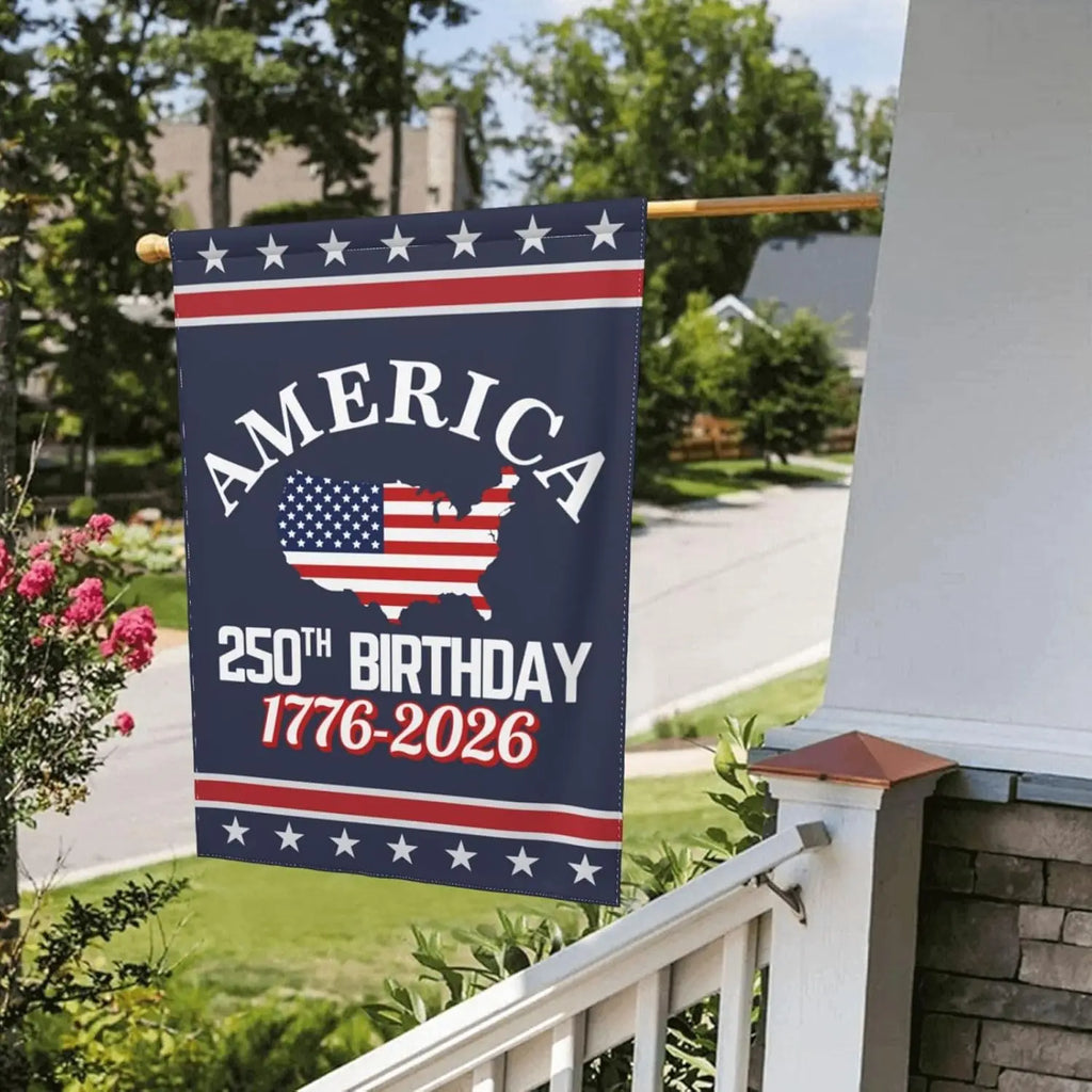 America 250th Birthday Garden Flag
