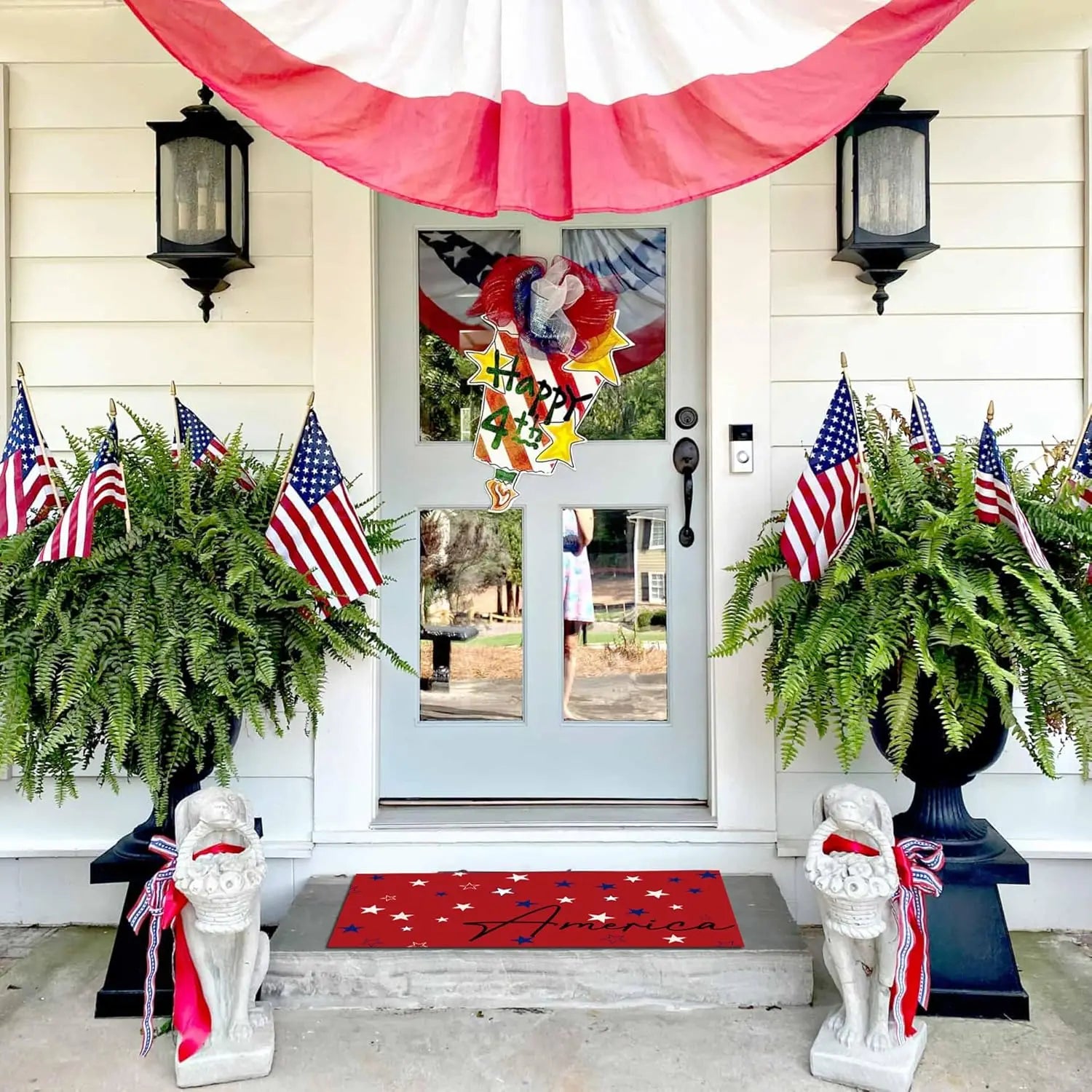 Patriotic Door Mat 4th of July Doormat