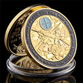 USA Skull Sniper USA Gold Coin Collectible