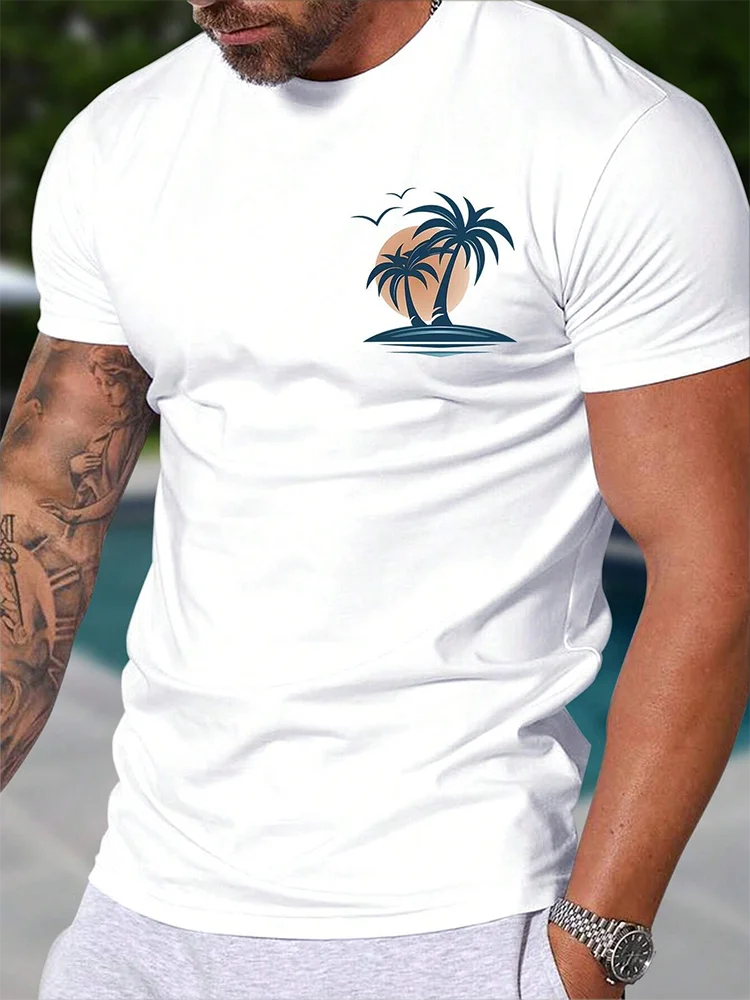 USA Flag Print Men's T-shirt