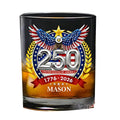 America 250 Years Anniversary Hand-blown Glassware America 250th Patriotic Eagle Cup Whiskey Glasses Rotating Cup