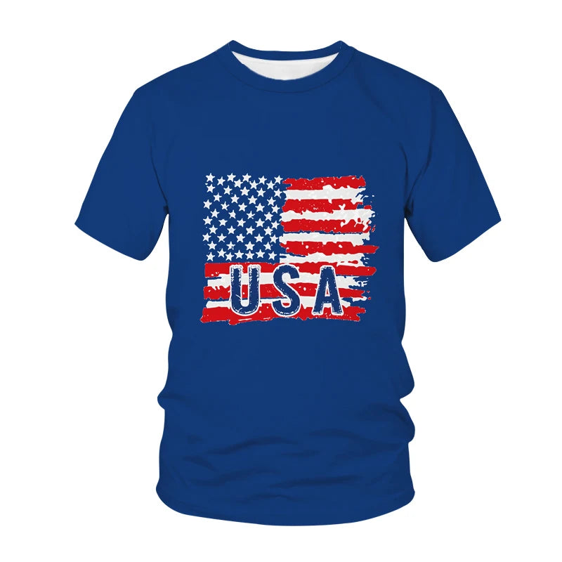 USA American Flag T-Shirts 3D Print