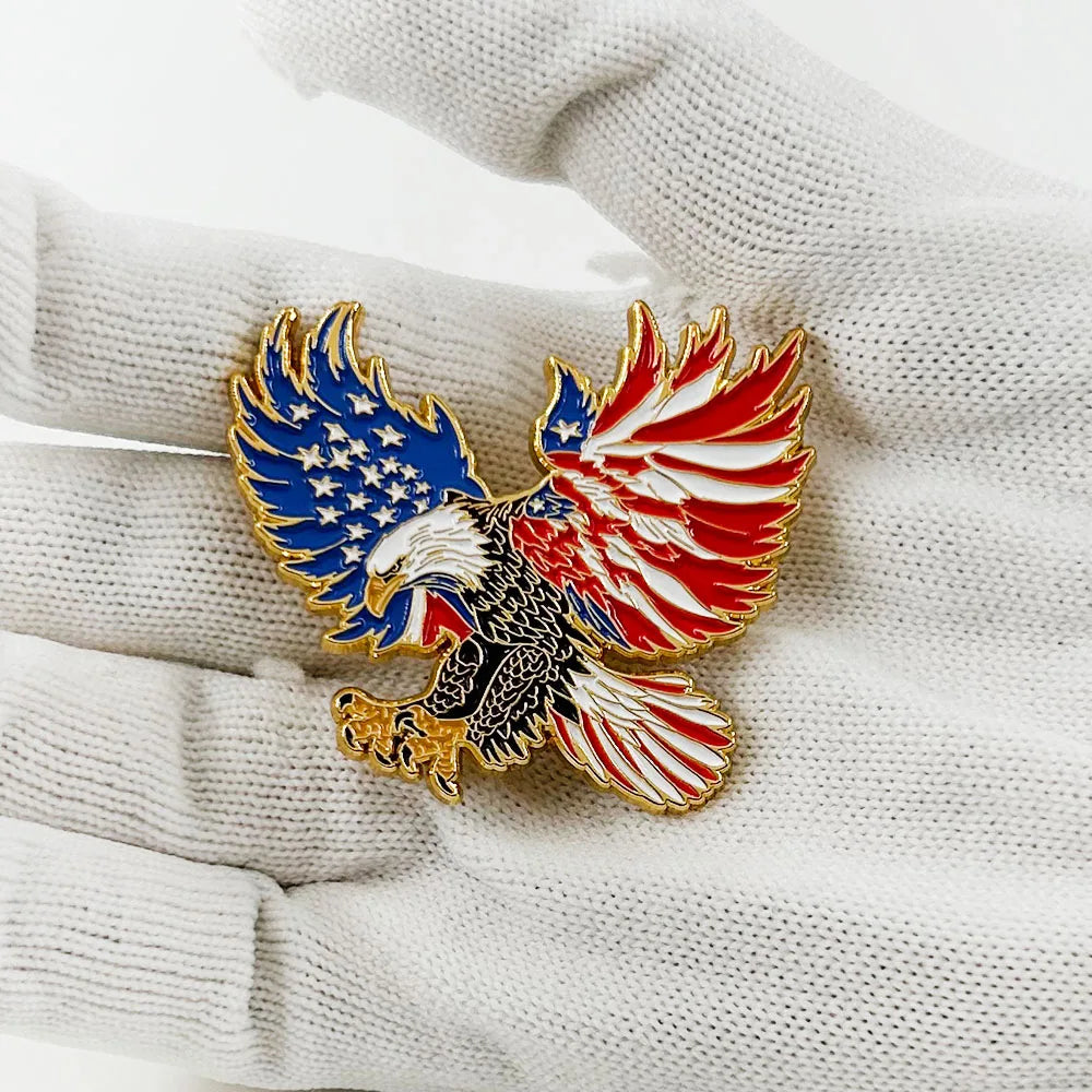USA Eagle Vintage Enamel Pin