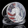 USA New York Lady Statue of Liberty Great Seal of USA Gold Silver Coin