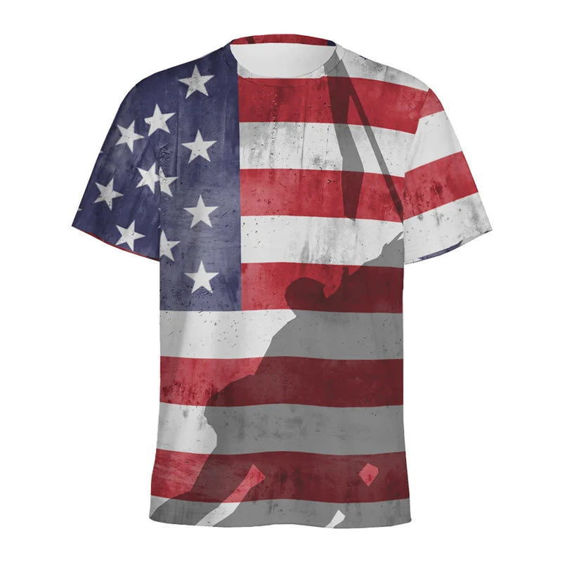USA American Flag T-Shirts 3D Print
