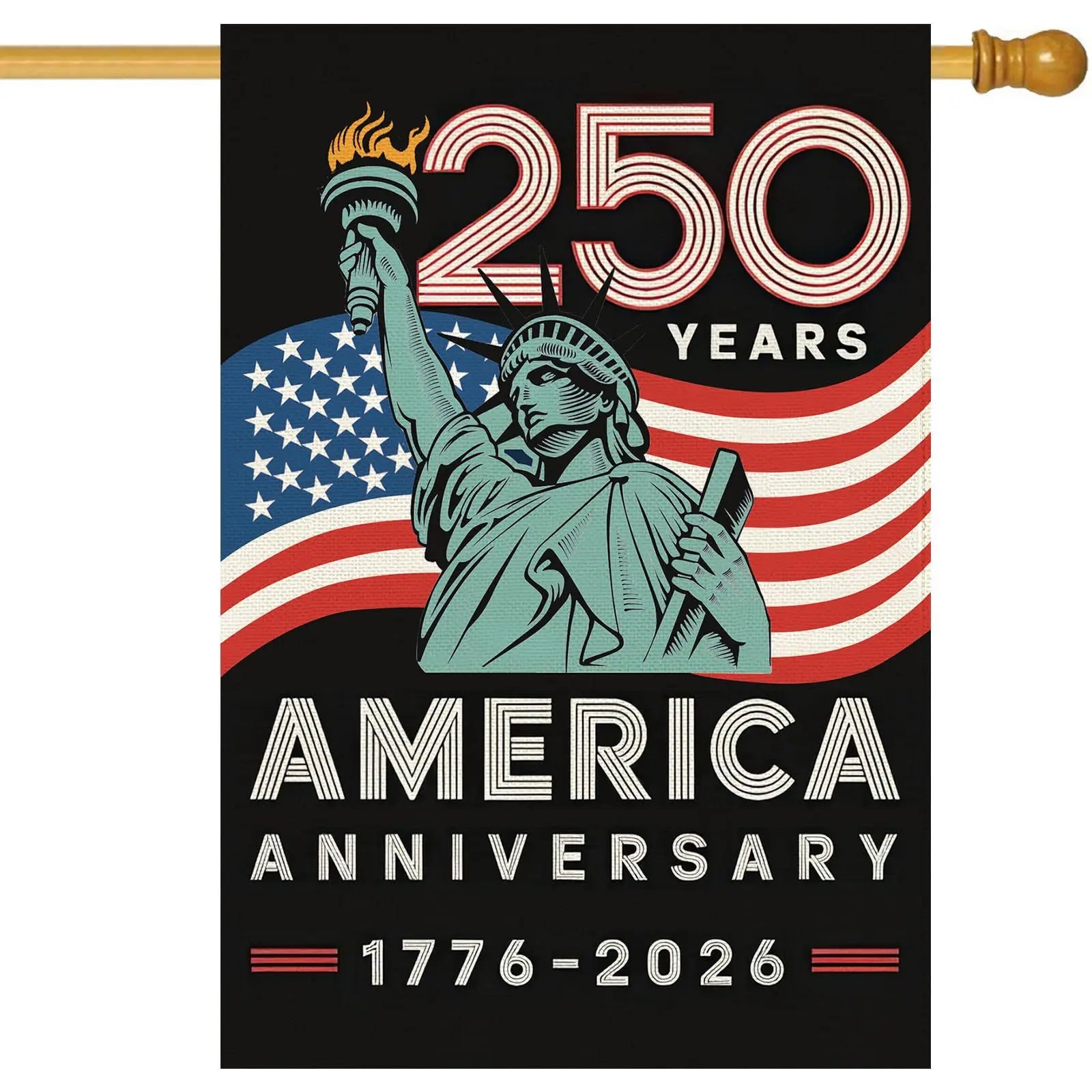 Patriotic American Garden Flag