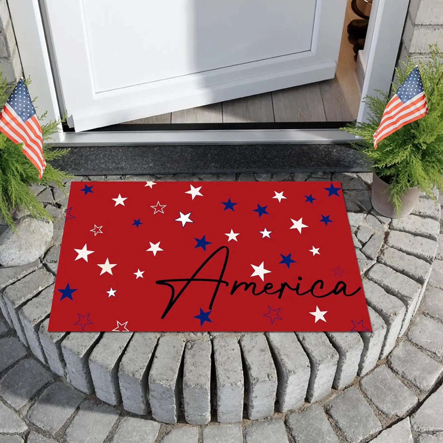 Patriotic Door Mat 4th of July Doormat
