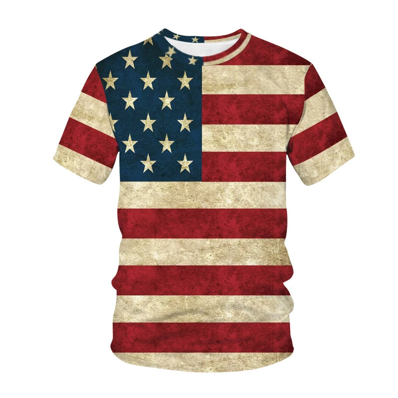 USA American Flag T-Shirts 3D Print