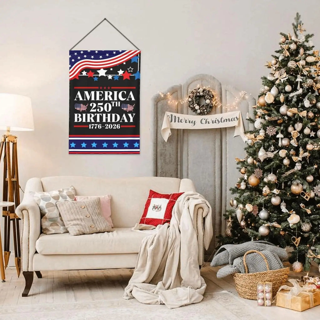 Double Sided America 250th Birthday Flag