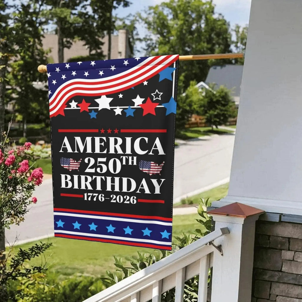 Double Sided America 250th Birthday Flag