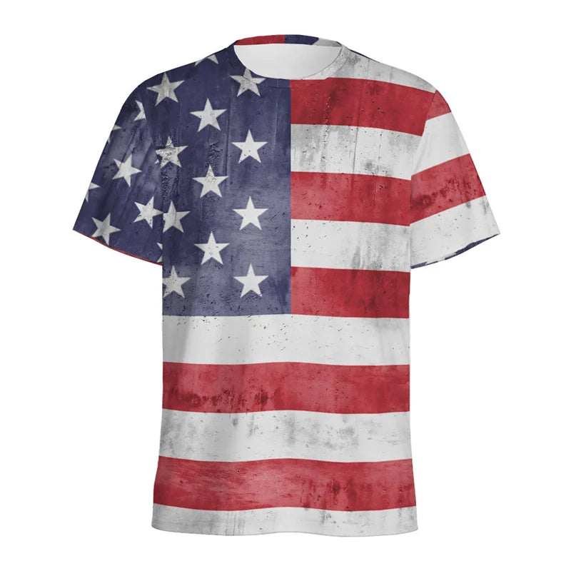 USA American Flag T-Shirts 3D Print
