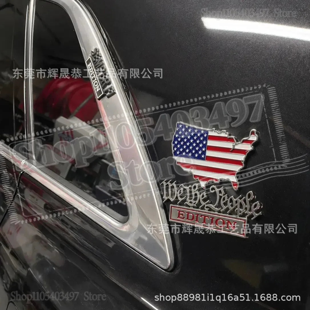 Patriot Flag Edition Metal Car Emblem Badge