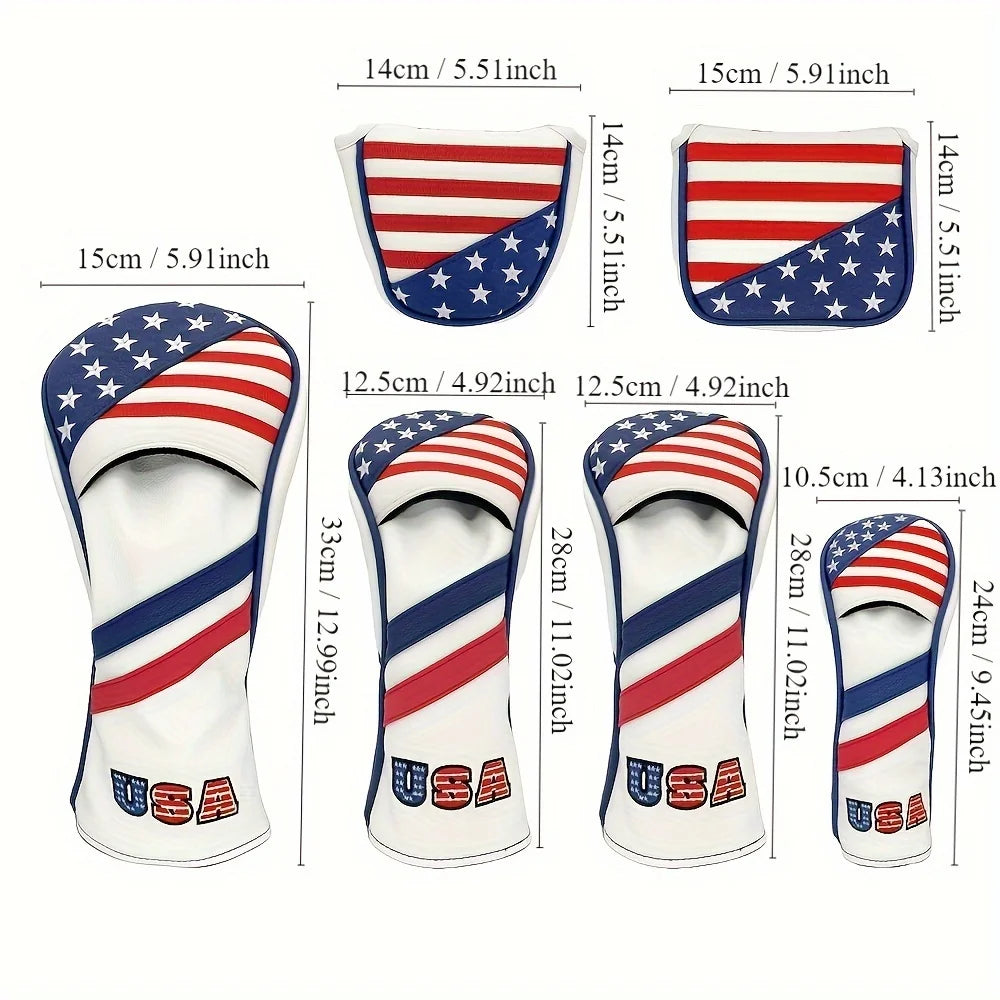Patriotic Golf Club Head Cover Set
