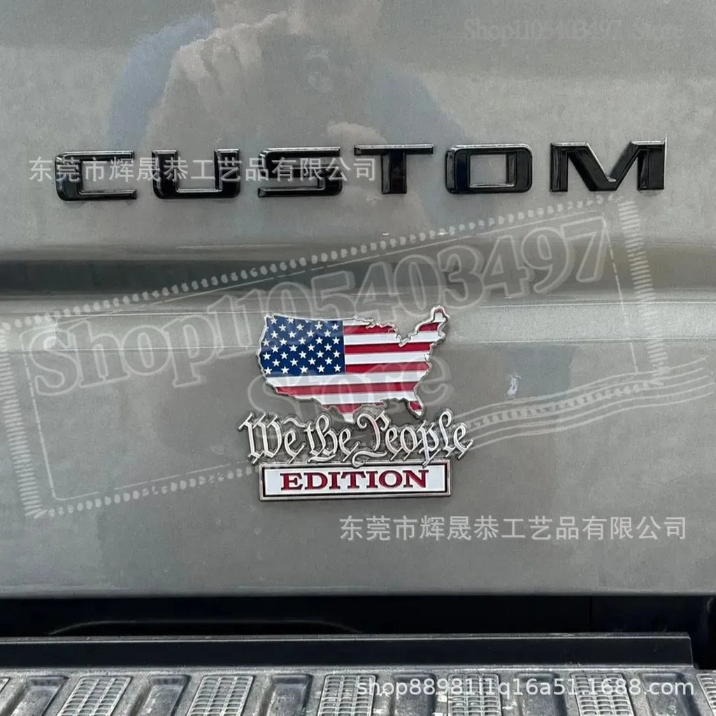 Patriot Flag Edition Metal Car Emblem Badge