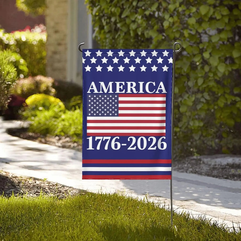 America 250th Birthday Garden Flag