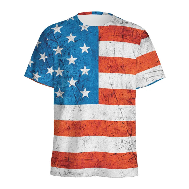 USA American Flag T-Shirts 3D Print