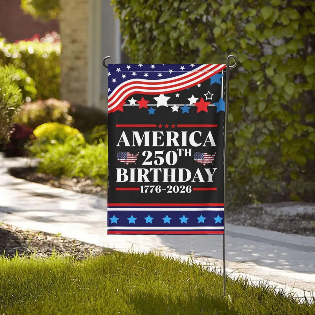 Double Sided America 250th Birthday Flag