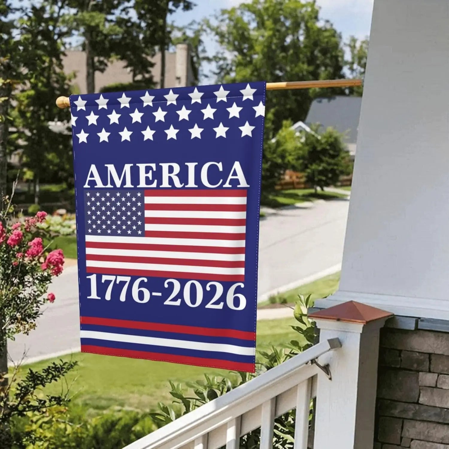 America 250th Birthday Garden Flag