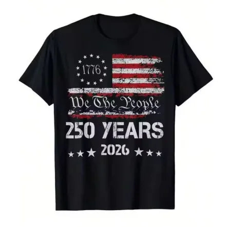 Eagle and Flag 250 Years 4th of July T-Shirt