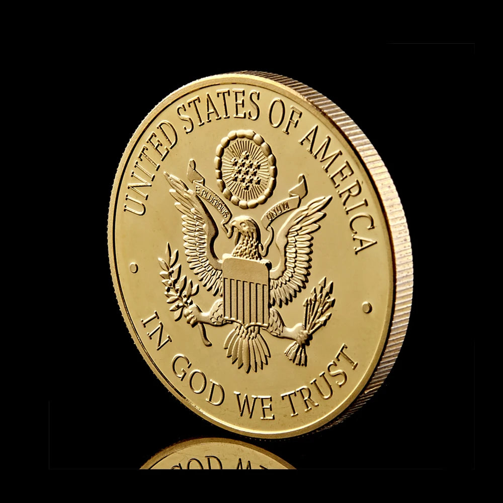 USA New York Lady Statue of Liberty Great Seal of USA Gold Silver Coin
