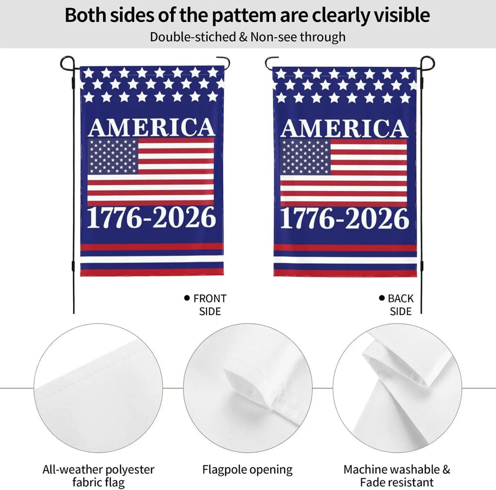 America 250th Birthday Garden Flag