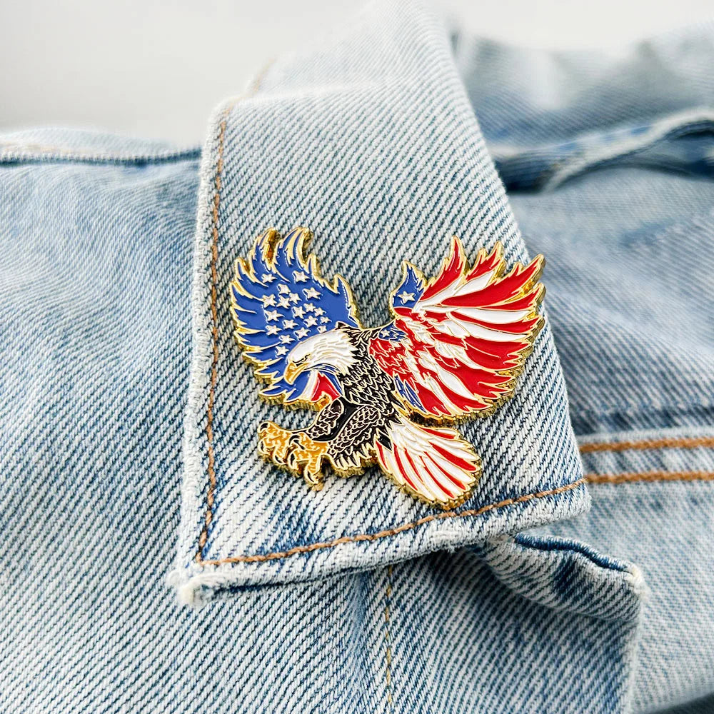 USA Eagle Vintage Enamel Pin