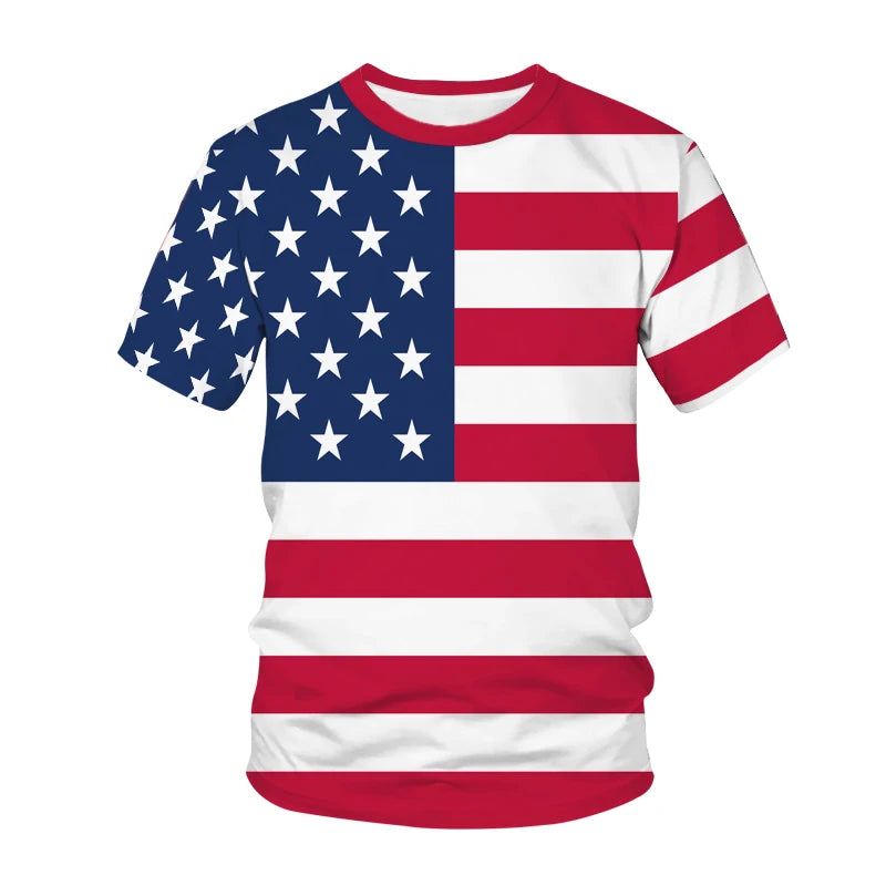 USA American Flag T-Shirts 3D Print