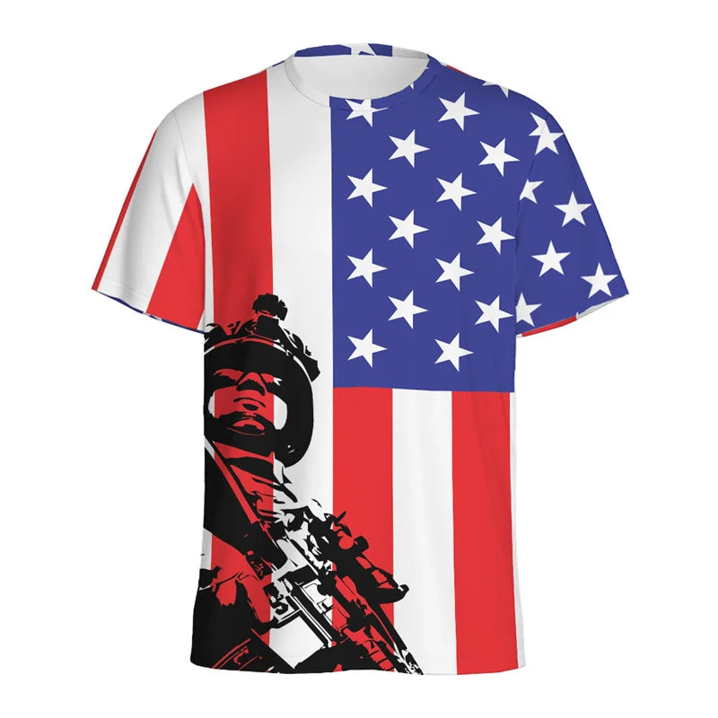 USA American Flag T-Shirts 3D Print