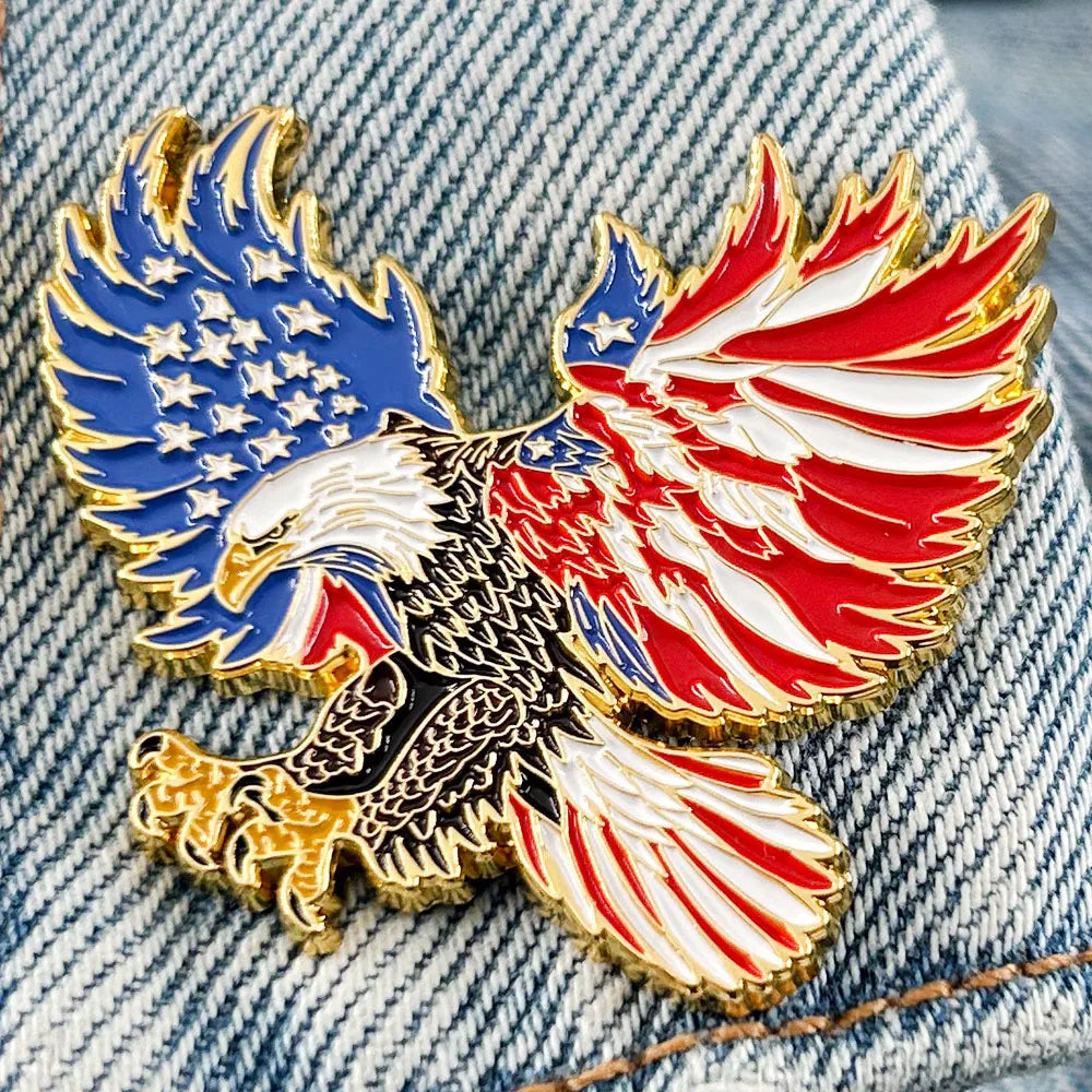 USA Eagle Vintage Enamel Pin