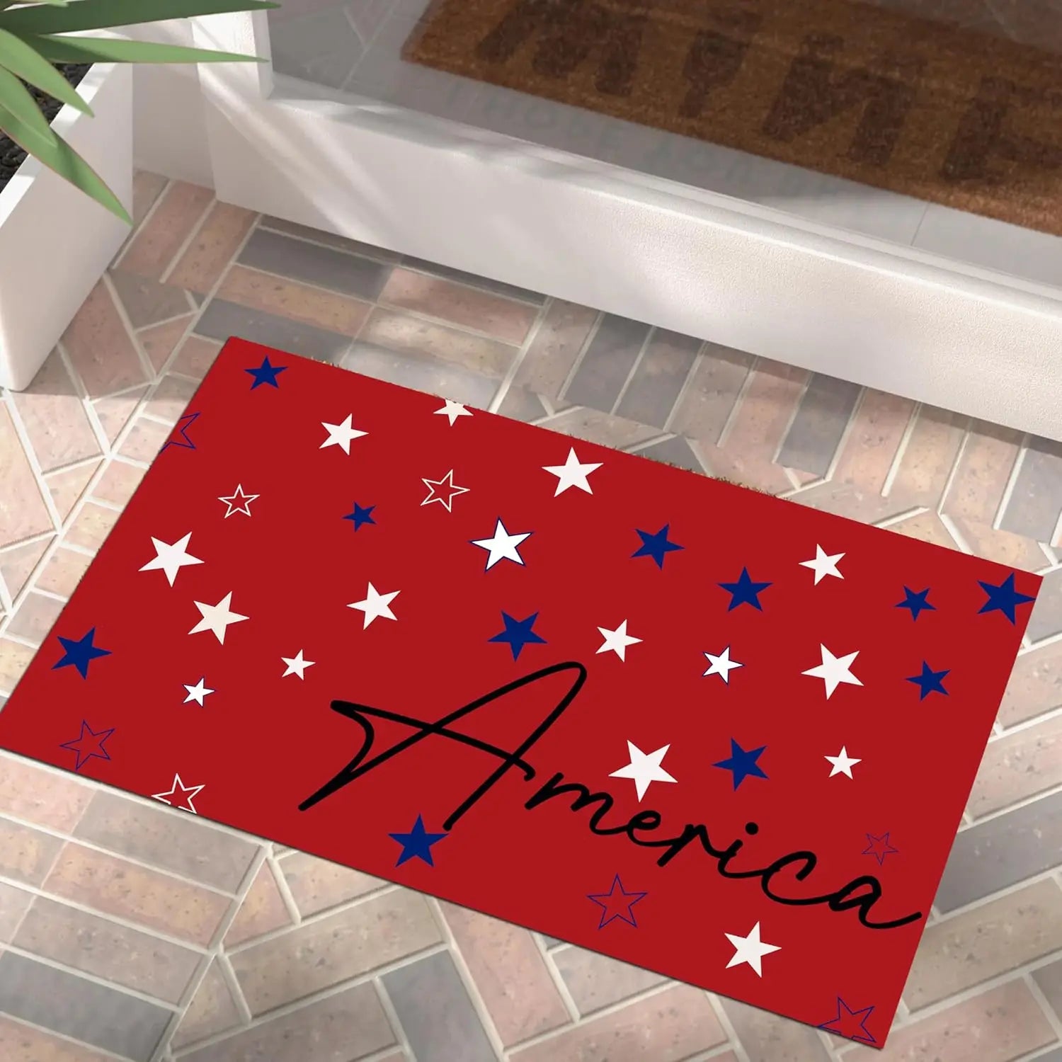 Patriotic Door Mat 4th of July Doormat