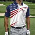American Flag Polo Golf Shirt