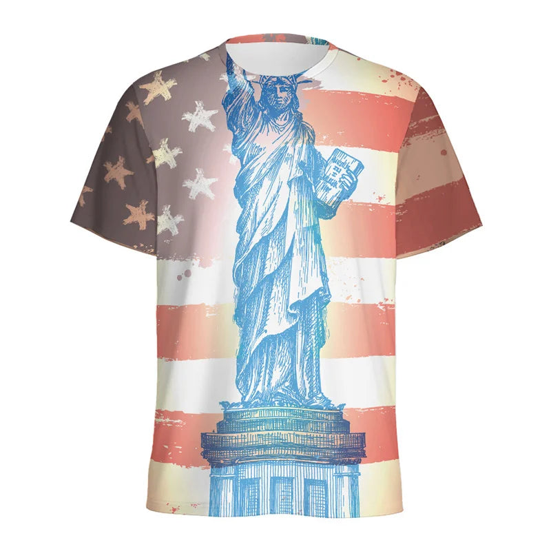 USA American Flag T-Shirts 3D Print