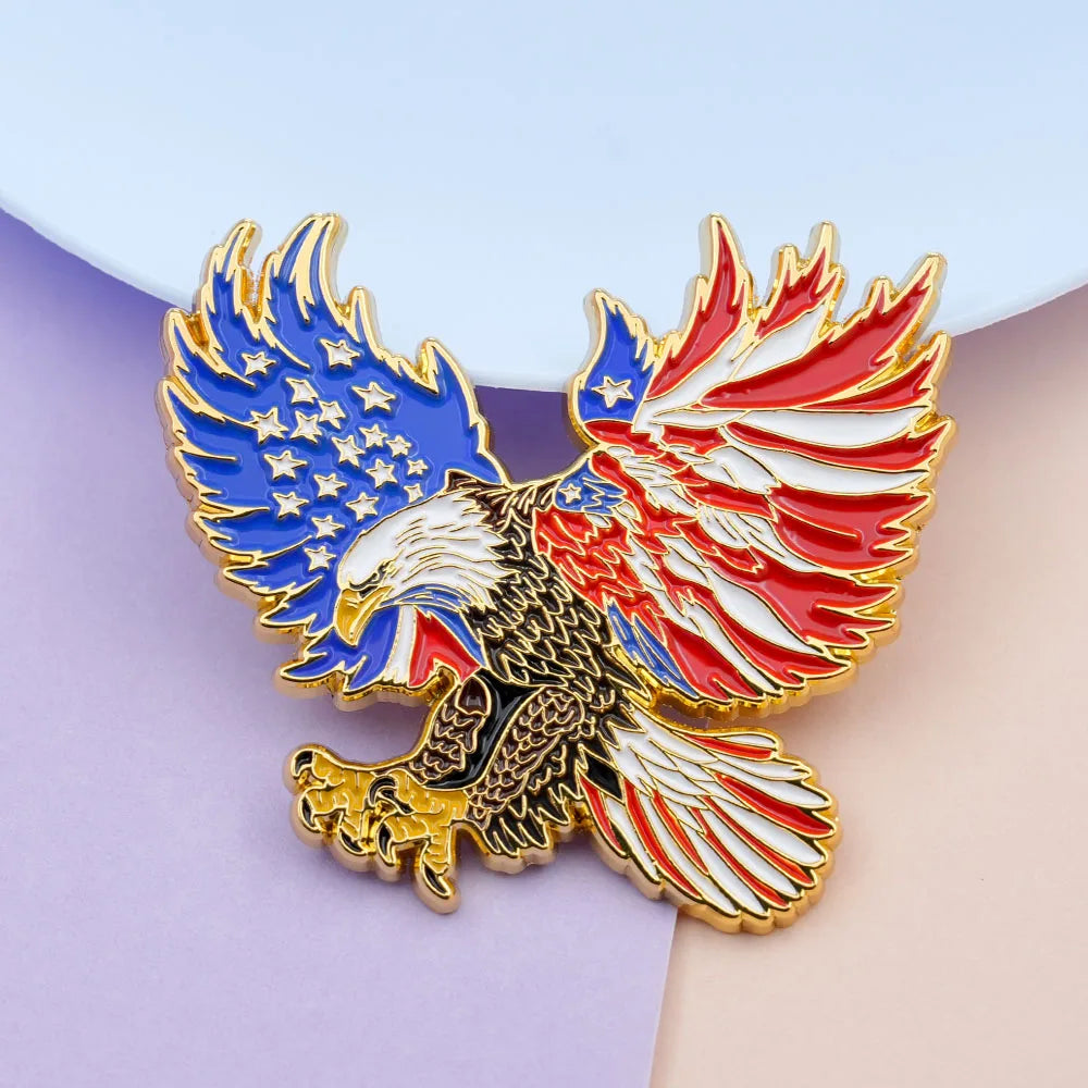 USA Eagle Vintage Enamel Pin