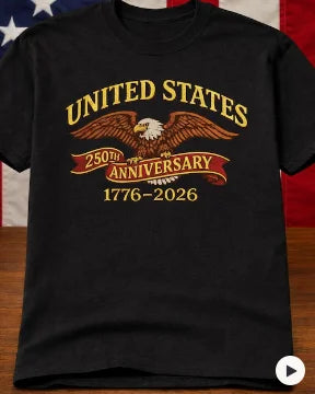 Eagle and Flag 250 Years 4th of July T-Shirt