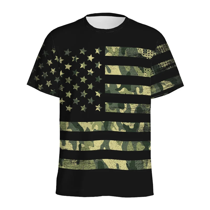 USA American Flag T-Shirts 3D Print