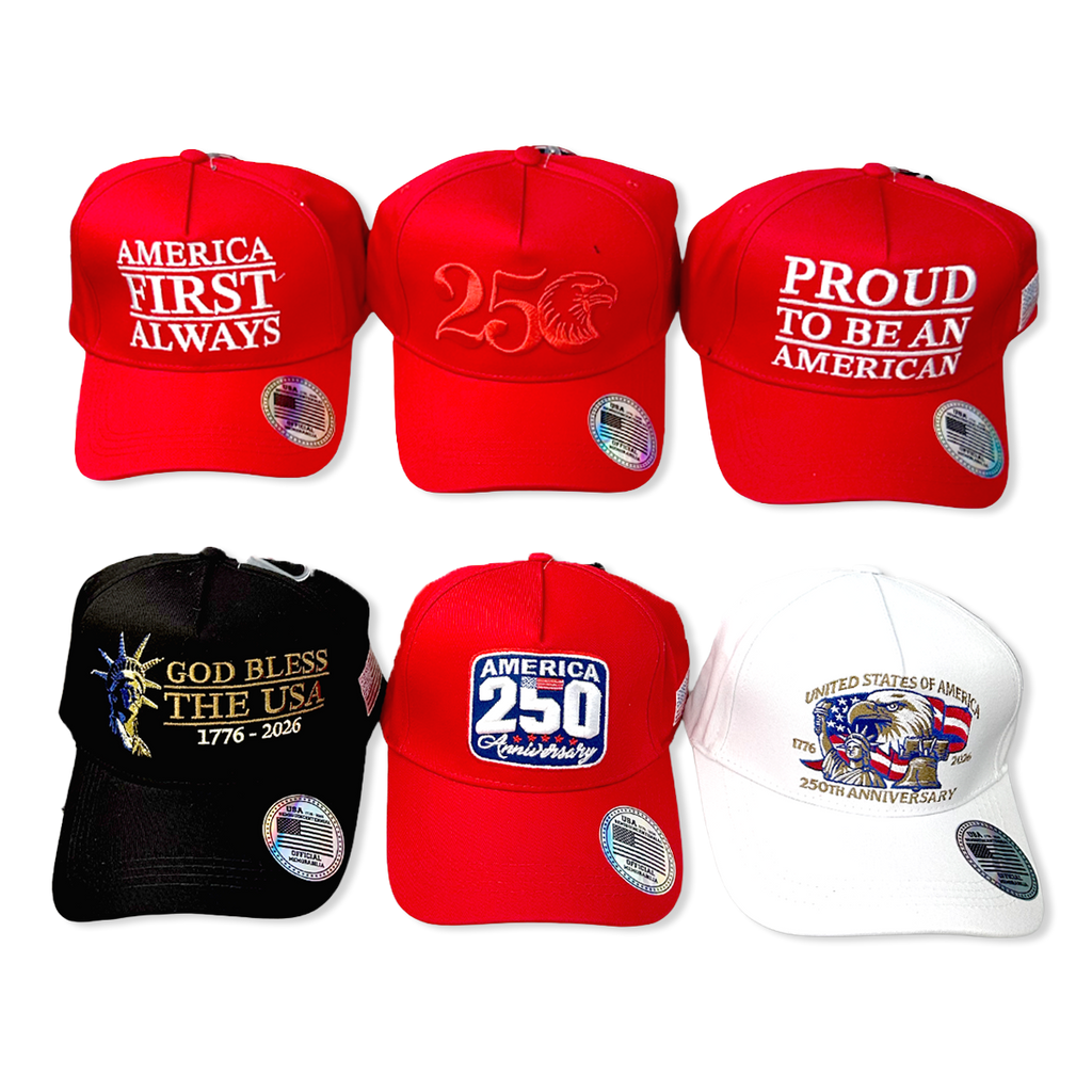 USA 250th Anniversary Patriot Baseball Caps