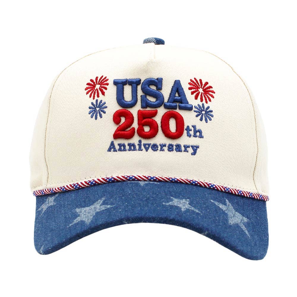 USA Double Flag Hat 250th