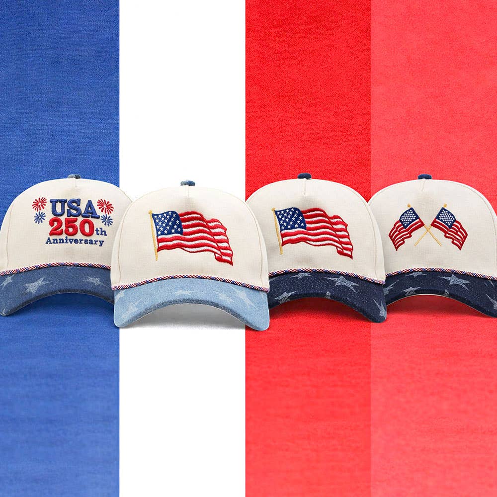 USA Flag Hat 250th Denim Dark